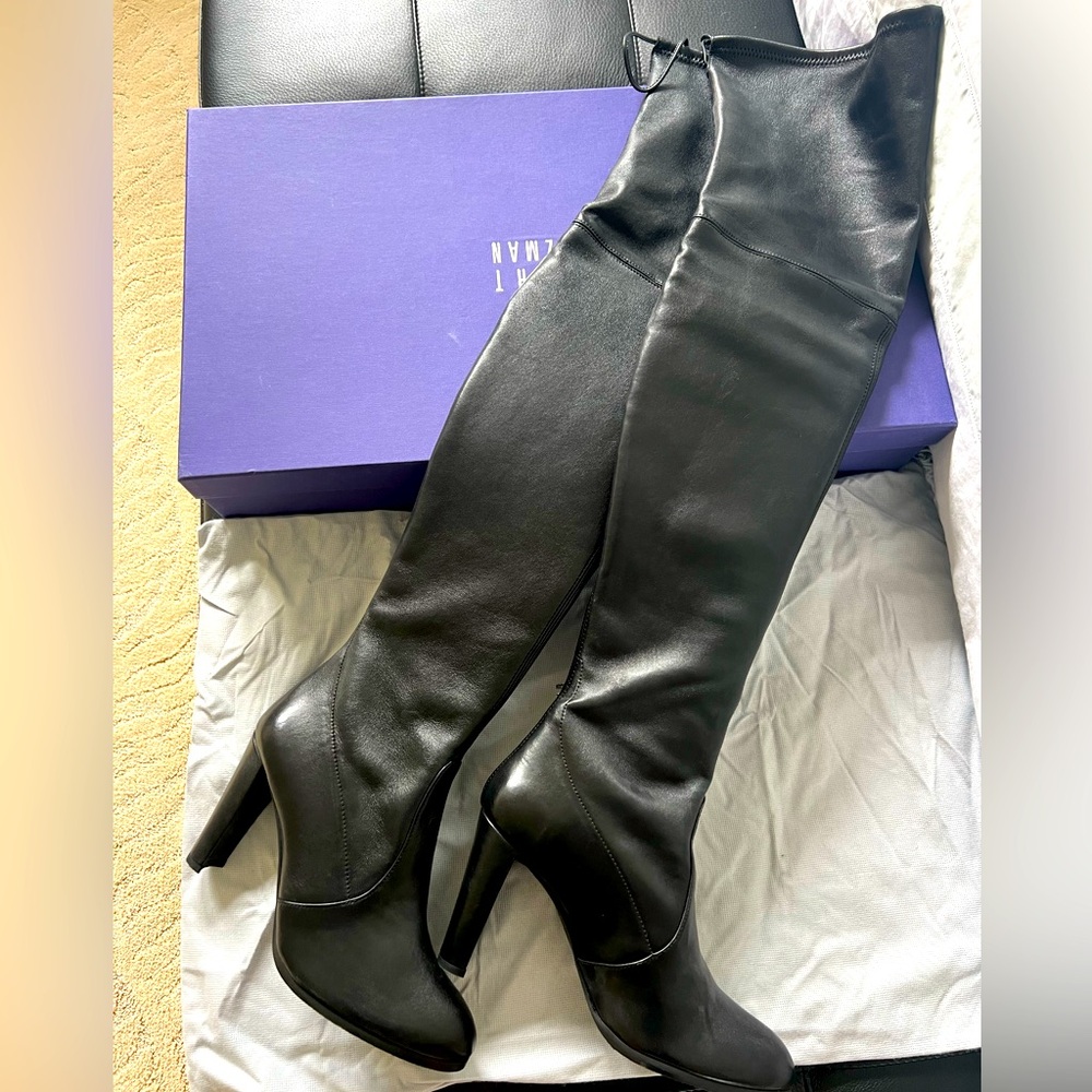 New Stuart Weitzman leather OTK Highland Boots
